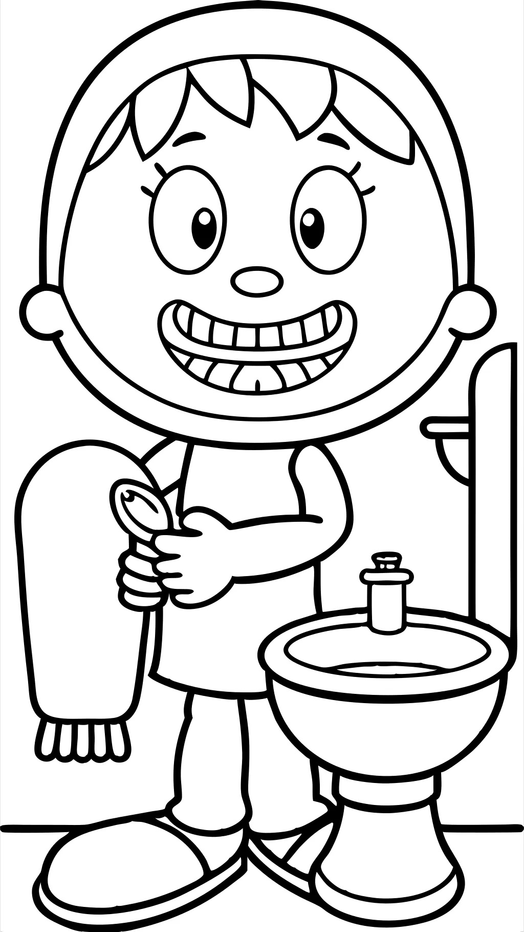 brushing teeth coloring page